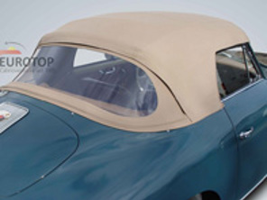 Cabriolet-Verdeck mit klarer Heckscheibe. Porsche 356 mit grauem Dachhimmel - 64456108206101, 64456108206102, 64456108206103, 64456108206107, 64456108206301, 64456108206111, 64456108206112, 64456108206113, 64456108206117, 64456108206311