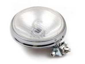 Extra koplamp grootlicht, Chroom. Porsche 911 1965-73 - 91163112100, 90163112101, 91163112110 - LTG11.1.100, LTG11.1.101, LTG111100, LTG111101