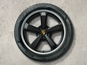 911 (992) Dakar 19/20 pouces, jantes alliage noires et pneus hiver Porsche d'origine - 992044600S