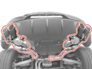 Sistema di scarico sportivo. Porsche Macan S DIESEL - 95B04420035, 95B04420036