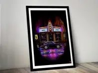 Affiche Bad Boys Porsche 911 964 Turbo dans un cadre noir
