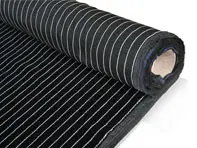 Nadelstreifen-Velours, 2x1,5 m, Schwarz/Weiß. Porsche 911, 924, 928, 944, 964 - PCG000000107BN