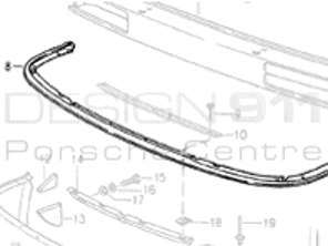 Sorriso anteriore in gomma. Porsche 965Turbo - 96550514301, 9655051430101C, 9655051430201C, 9655051430301C