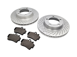 ANTERIORE Pacchetto pastiglie freno e disco freno Porsche 987 Boxster / 987C Cayman - 98735140101, 98735140201, 98735193903