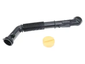 Oil filler tube / neck pipe and filler cap kit. Porsche 996 Carrera - 99610715060, 99610715061, 99710713100, 99610703550, 99610703551, 99610703552 - URO-015845, URO-017650