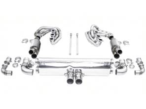 Système d'échappement sport CARGRAPHIC GT rétrocompatible avec collecteur ID42 GT, sans chauffage, look GT3. Porsche 964 Carrera 2/4/RS - 96411104504, 96411104605, 96411104502, 96421103905, 96421103932, 96421104004