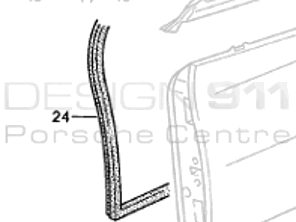 Guarnizione porta. Porsche 944 Cabrio - 94153709110, 94153709210 - 94153709110, 94153709210