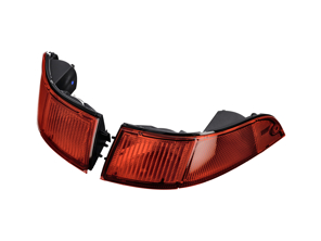 Indicator units rear, Red lens. Porsche 993 Set of 2  (ref: 99363140301, 99363140401) - 99363140301, 99363140401