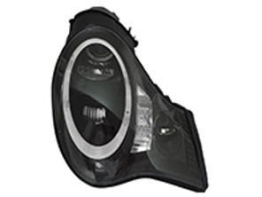 HEADLAMPS RHD (H7 Halogen) W/ DTR Ring + LED Indicator + LED Built-In Projector Foglamp Shiny-Black (PAIR) - 996631065, 996631066 - DP-2018-BA2