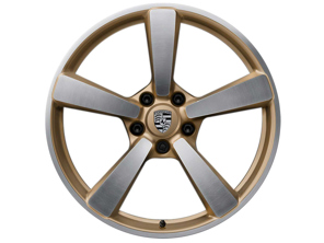 Jante arrière en alliage Turbo S Exclusive Design à verrouillage central, finition Platinum Silver Metallic 21" 12J ET70 - 992601025AEOP9