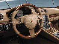 Multifunctioneel stuurwiel in mahonie. Porsche 991 / 981 Boxster / 981C Cayman - 99104440003, 99104440004, 99104440005