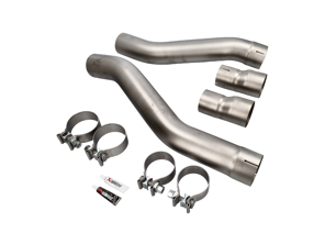 Akrapovic Link-uitlaatpijp S-versie (titanium). Porsche 958 Cayenne S Hybrid