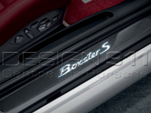 Seitenschwellerleisten in Carbon mit Logo, beleuchtet. Porsche 981 Boxster / 718 (982) Boxster - 98104480030, 98104480031