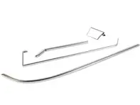 Set di finiture in lega per le tasche delle porte. Porsche 911 1969-73 - 901555016038K, 901555015037K, 1689803170, 1689803180, 901555015, 901555016 - URO-009905, URO-009906