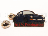 Pin Badge 'Porsche 911 Carrera - 100% Faszination' Dark Blue