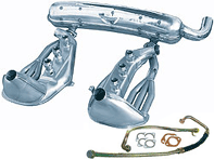 Ensemble d'échappement et d'échangeurs de chaleur Porsche 911 3.2L 1984-89 - 90111115704, 90111119300, 91111319001, 91110772910, 91110773910, 91121113502, 91121152201, 93011104300, 93011104303, 93021102901