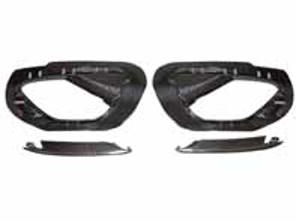 Luchtuitlaatinzetstukken achterbumper, koolstofvezel. Porsche 991.1Turbo - 991505665001E0, 991505863001E0, 991505666001E0, 991505864001E0