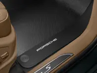 Alfombrillas de carbono con ribete de piel. Porsche Macan 2017>> LHD - 95B04480243