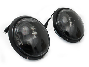 Phares jante noire avec intérieurs LED - Clear Lens Porsche 911/964 - Black edition - 91163111599, 91163111299, 91163111399, 91163111499