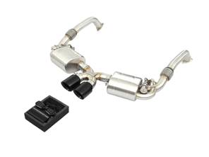 Valved Sports Exhaust Rear Silencer Stainless Steel. Porsche 987.2 Boxster / 987.2 Cayman - 98711311731, 98711313131, 98711311732, 987113117BX, 98711313132, 987113121BX, 98711311831, 98711311832, 987113118BX, 98711313232, 98711313231, 987113132BX - 9M98711351131