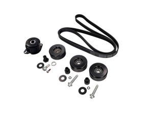 Kit completo de polea y correa (tensor, poleas tensoras y correa de transmisión) para Porsche 996 GT3 / GT3 RS (con aire acondicionado) 1999-2005 - 99610236550, 99611501670, 99611501672, 99907204109, 99907205901, 90006711703, 90006711705, 99611501571, 99611501576, 99610212553, 99611522171, 99611522172, 90007406302, 90007438001, 99610215193
