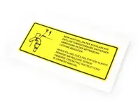 Adesivo per tappo di sfiato del sistema di raffreddamento. Porsche 924Turbo - 477000269C