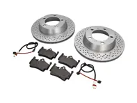 HINTERE Bremsbeläge und Bremsscheibenpaket Porsche 987 Boxster / 987C Cayman GEN 2 - 98735240101, 98735293903, 98761267601