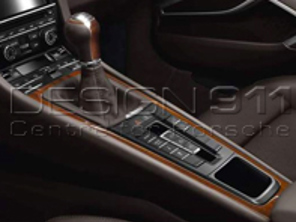 Mittelkonsolenabdeckung in MAHAGONI DUNKEL. Porsche 991 / 981 Boxster/Cayman / 718 Boxster/Cayman - 99155398103S65