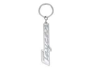 Porsche Schlüsselanhänger mit Taycan-Schriftzug, Silber. - WAP0500390STAY