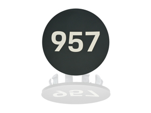 Wheel cup '957' logo, Matt black. Porsche 957 Cayenne - PCG957303A