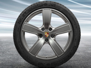 20' Cayenne Sport Classic en platine (satin-gloss) Jantes en alliage et pneus d'hiver Porsche d'origine - 9Y0044610E