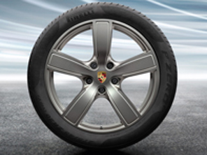 20' Cayenne Sport Classic Platinum (satin-gloss) Jantes en alliage et pneus d'été Porsche d'origine - 9Y0044661E