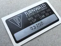 Turnwald kleine achterspoiler sticker. Porsche 993RS (1995 – 1996) - 99351211900