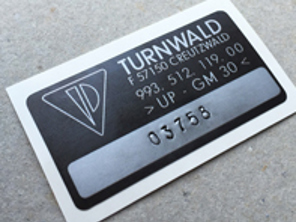 Turnwald kleine achterspoiler sticker. Porsche 993RS (1995 – 1996) - 99351211900
