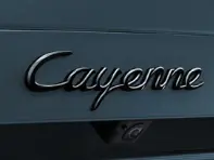 Heckdeckelplakette „Cayenne“, in Schwarz (hochglanz). Porsche 9YA Cayenne E-Hybrid Coupé - 9Y004487024041, 9Y004487024