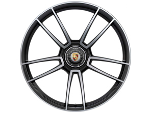 Centre lock Turbo S rear alloy wheel in Black finish 21' 11J ET66 (Winter) - 992601025AB041