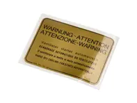 Avertissement concernant les autocollants. Porsche 928 - 92870115102 - PAKAV