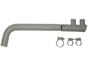Kit de tuyau d'échappement avec colliers en acier peint. Porsche 912 1965-02/1970 - 61611129800, 61611124501, 61611102800 - 1620701310, 92.312, 92312