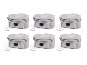 Engine pistons, SET OF 6. Porsche 987 Boxster / Cayman - MAHLE 96.00 Ø - M 97.21 / M 97.22 - 98710305114, 98710305113, 503 PI 00108 000, 503 PI 00108 002 - 503 PI 00108 000