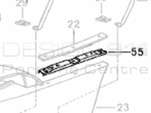 Rear bumper retaining strip lateral. Porsche 993 1994-98 - 99350563500