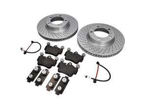 VORDERE Bremsbeläge und Bremsscheibenpaket Porsche 987 Boxster / 987C Cayman GEN 2 - 99635140501, 99635140601, 99735193906