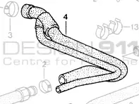 Olietank naar carterontluchtingsleiding. Porsche 964Turbo - 93010739703, 93020704301, 93020704302