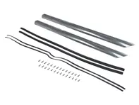 Zijdorpellijsten + Rubberen Afdichtingen. Set van 2 Porsche 911 1969-73 - 90155910553, 901.559.105.53, 901 559 105 53 90155910653, 901.559.106.53, 901 559 106 53 9999111984B, 999.911.198.4B, 999 911 198 4B - CB.022.001, 9388, 1686500506