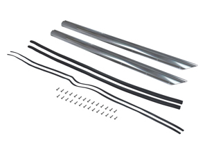 Moulures de seuil de porte + joints en caoutchouc. Lot de 2 Porsche 911 1969-73 - 90155910553, 901.559.105.53, 901 559 105 53 90155910653, 901.559.106.53, 901 559 106 53 9999111984B, 999.911.198.4B, 999 911 198 4B - CB.022.001, 9388, 1686500506