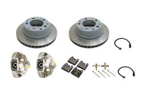 Satz Bremssattel, Bremsscheibe und Bremsbeläge hinten. Porsche 911 3.2 Carrera 1984-89 - 91135242500, 91135242600, 91135204108, 91135204109, 91135295006, 91135295007