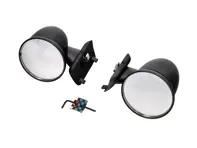 Specchio a proiettile in alluminio - Supporto per bandiera, in nero satinato. Porsche 911 1975-1988 - 91173101310, 91173101410, 96473190101, 96473190100, 90173111100 - BulletDriveBlack_FLAG, BulletPairBlack_FLAG