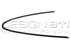 Moulure de verre arrière 1/4 en métal noir. Porsche 911 - 9115434190270K, 9115434200270K
