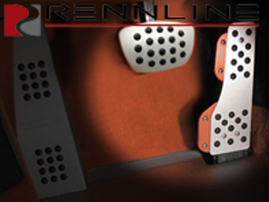 Jeu de pédales Rennline en aluminium 2 pièces avec poignée en caoutchouc. Porsche 944/924/968/996/997/Boxster/Cayman/991/Panamera TIPTRONIC/PDK - P7162, P71.62
