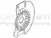 Remschijf Afdekplaat VOOR. Porsche 964RS - 96435180380, 96435180480