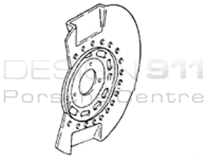 Brake Disc Cover Plate FRONT. Porsche 964 RS - 96435180380, 96435180480